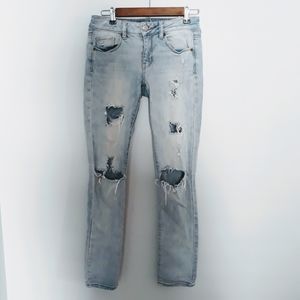 American Eagle Stretch Distressed Skinny Jeans